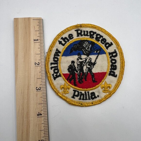 Boy Scouts Patch BSA Follow the Rugged Road Philadelphia PA Embroidered - Picture 4 of 7